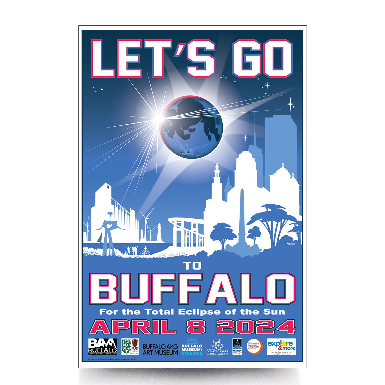 Buffalo, NY 2024 Eclipse Let's Go Buffalo! Eclipse Merchandise
