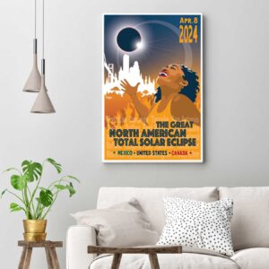 April 8, 2024 Great North American Eclipse Canvas Artwork