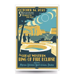 The Great Western Ring of Fire 2023 Eclipse in Mesa Verde National Park Artwork by Tyler Nordgren