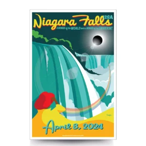 Niagara Falls 2024 Total Solar Eclipse Artwork by Tyler Nordgren