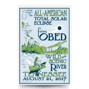 Obed Tennessee 2017 All-American Total Solar Eclipse Artwork by Tyler Nordgren