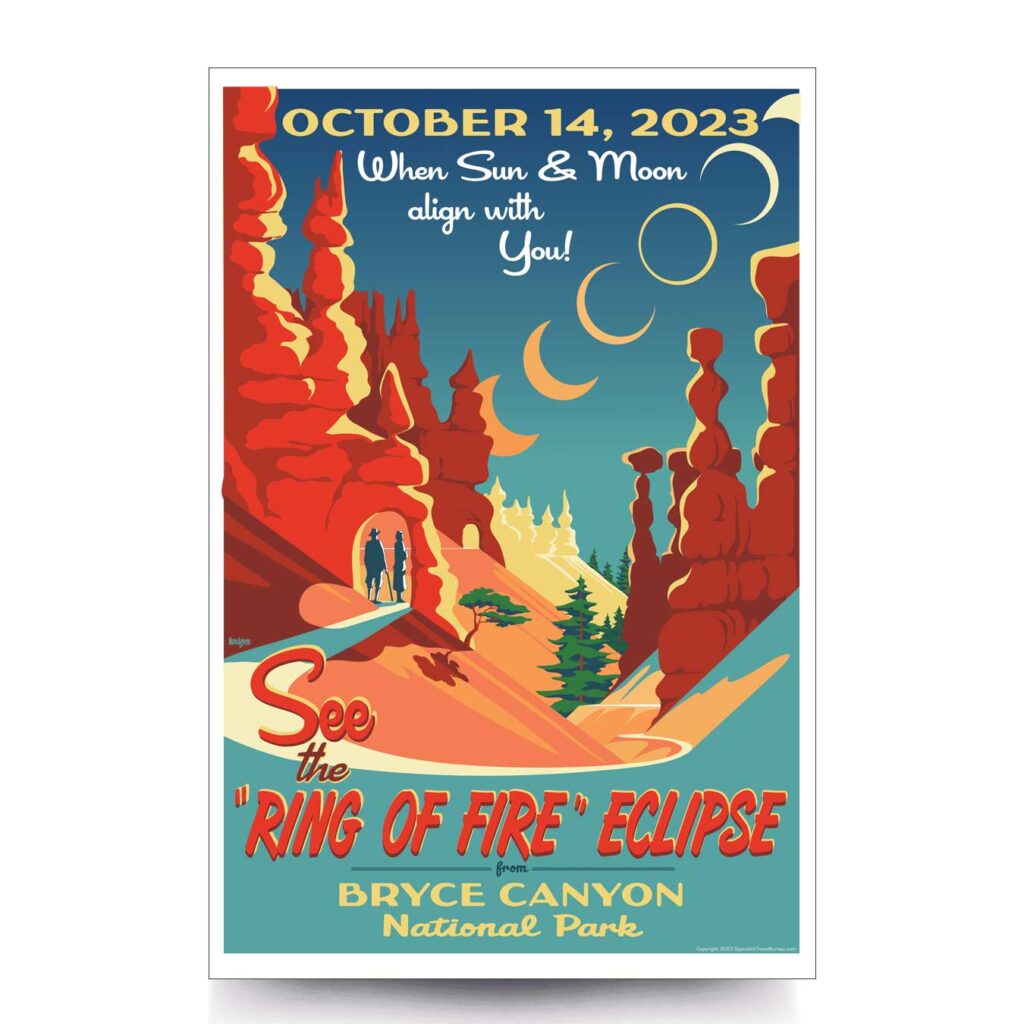 Bryce Canyon National Park Annular Eclipse 2023 Canvas Eclipse