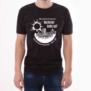 Eclipse 2024 Rochester - Look Up! T-shirt Black