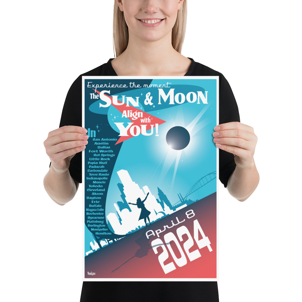 NASA 2024 Solar Eclipse Poster Eclipse Merchandise