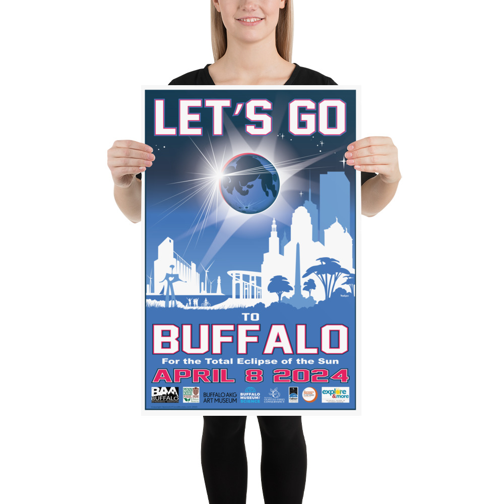 Buffalo, NY - 2024 Total Solar Eclipse - Poster - Eclipse Merchandise