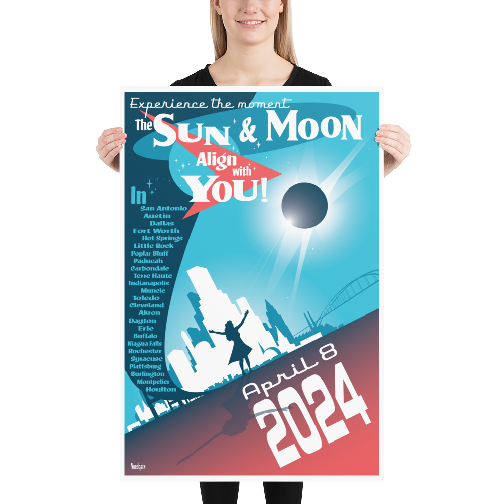 NASA 2024 Solar Eclipse Poster Eclipse Merchandise